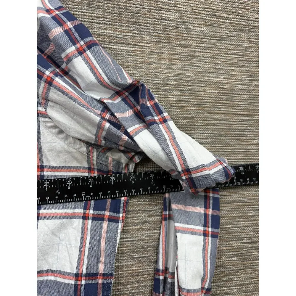 Harmont & Blaine Button Down Shirt Mens 2XL Plaid Multi Short Sleeve Designer